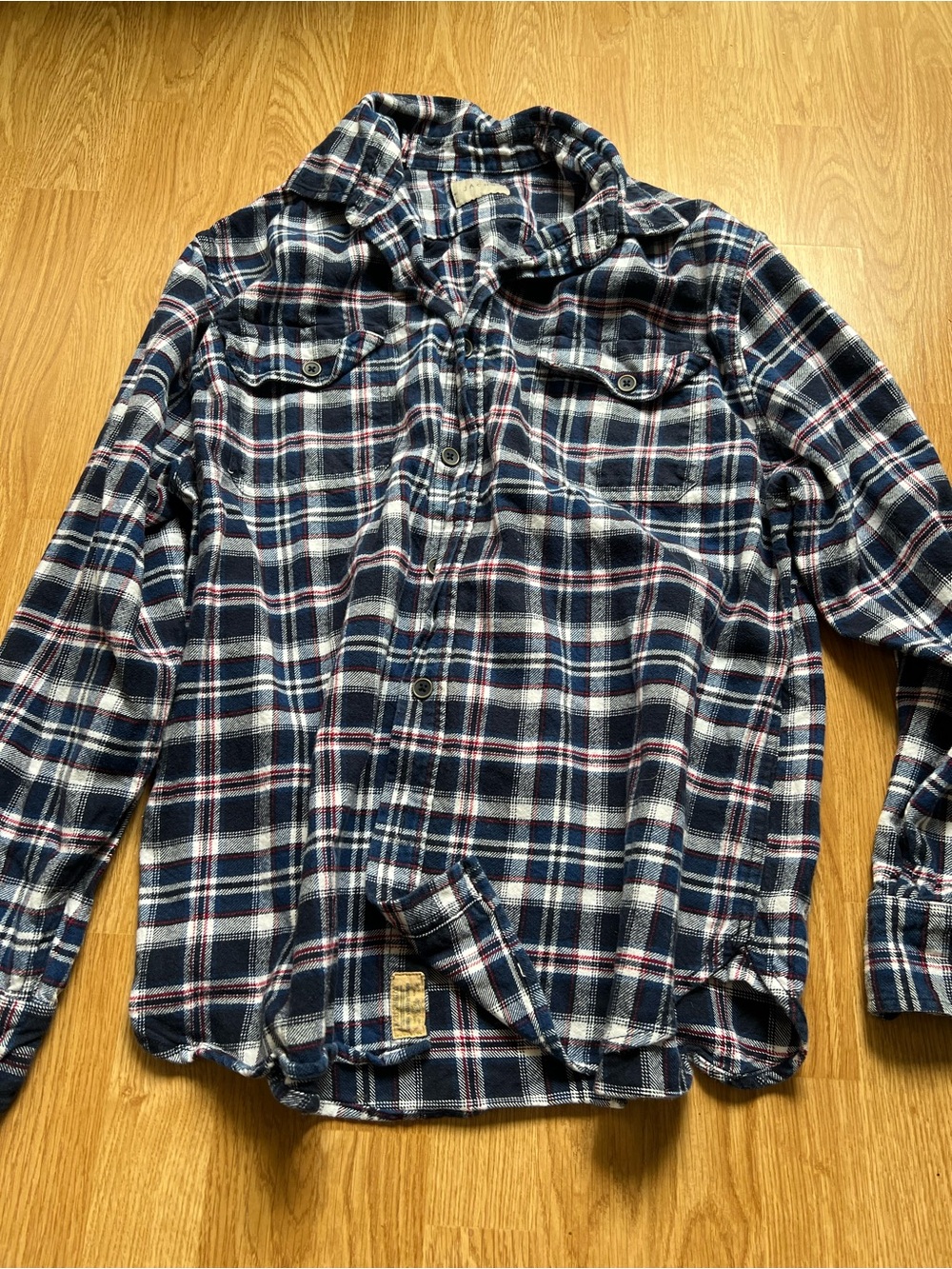 Jachs Navy, White & Red Plaid Button-Down Shirt
